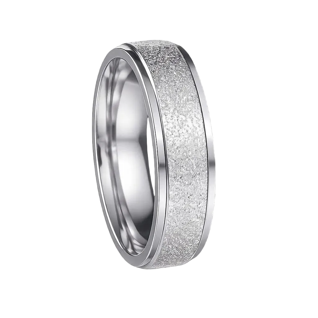 Ashbourne Halo Argentum ring in zilver met frosted afwerking close-up